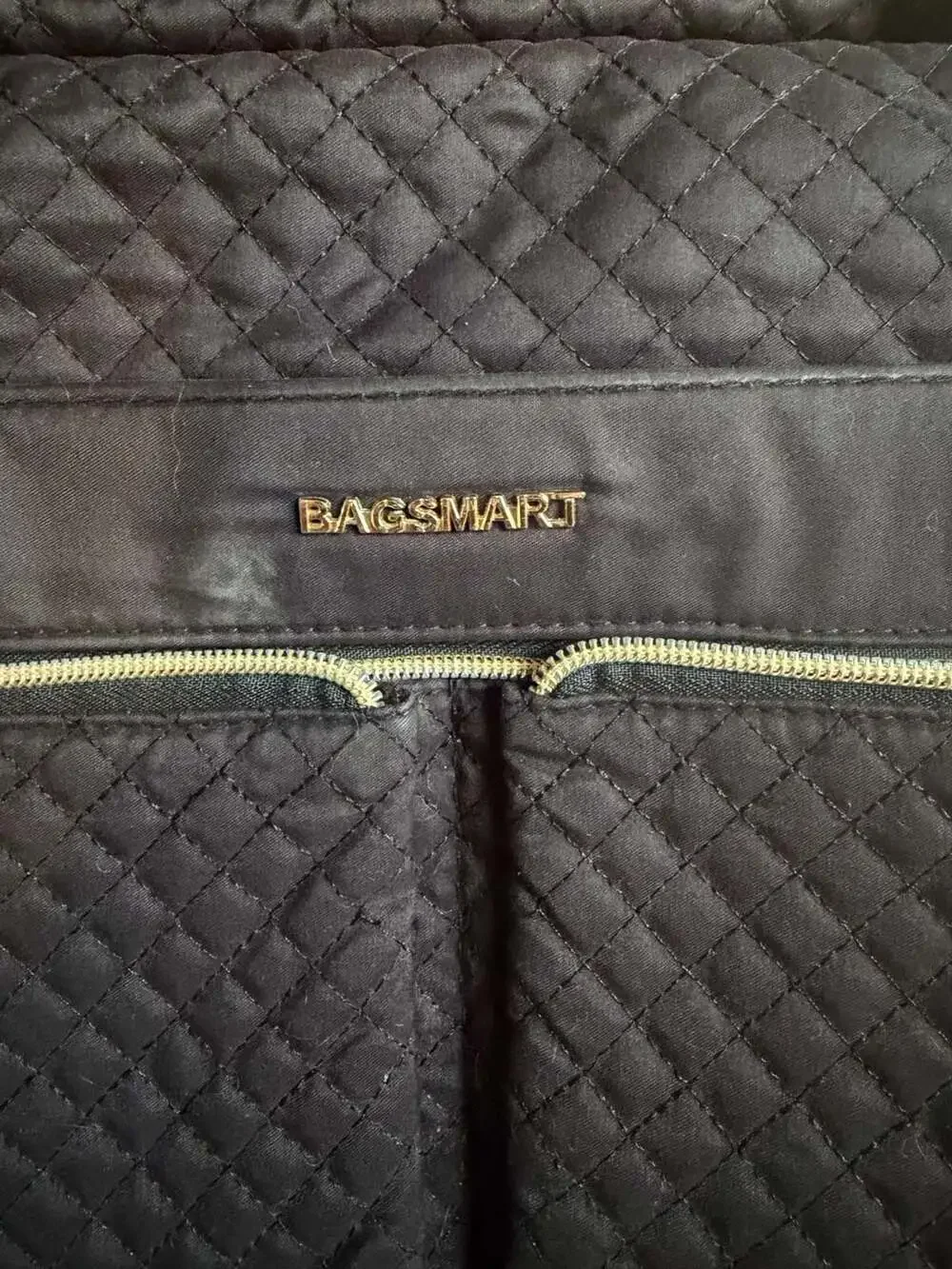 BAGSMART Quilted Laptop Briefcase Bag Black Work Messenger Shoulder Bag